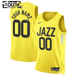 Maglia Utah Jazz Personalizzata Icon Edition Swingman Giallo - Bambino