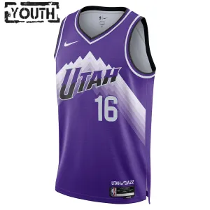 Maglia Utah Jazz Simone Fontecchio City Edition 2023-24 Swingman Viola - Bambino