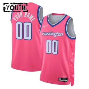 Maglia Washington Wizards Personalizzata City Edition 2022-23 Swingman Rosa - Bambino