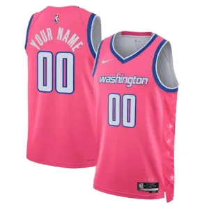 Maglia Washington Wizards Personalizzata City Edition 2022-23 Swingman Rosa - Uomo